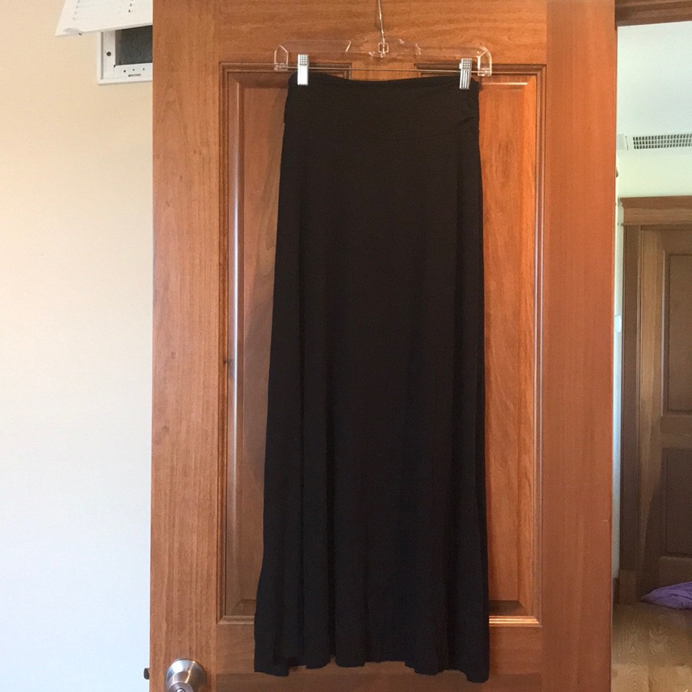 Solid black maxi skirt